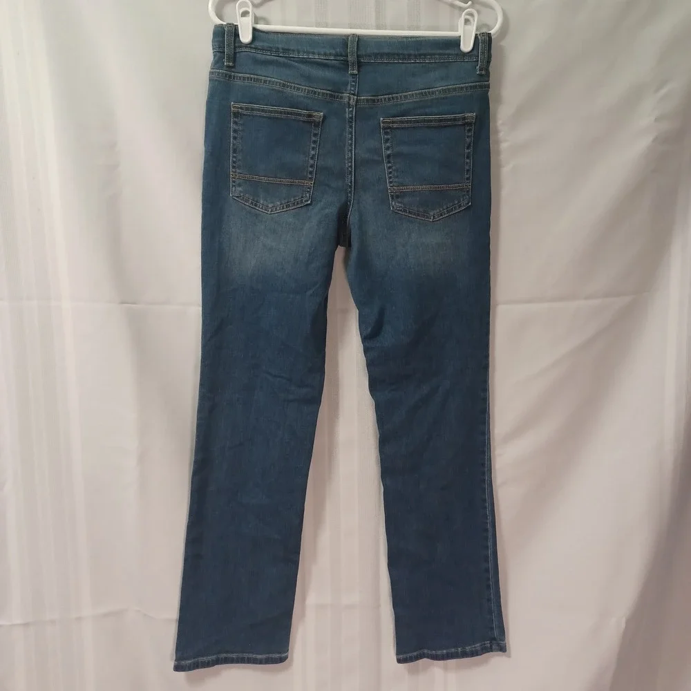 Cat & Jack Jeans Boys 16 Blue Straight Stretch Adjustable Waist 046123953